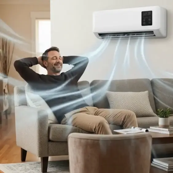 BlizzAir Portable AC testing setup